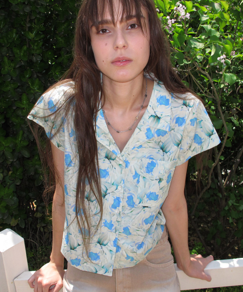 CENTAUR.KR(セントール)の「MINI HAWAIIAN SHIRT_SKY BLUE(シャツ/ブラウス・レディース・その他・FREE)」の6枚目の写真