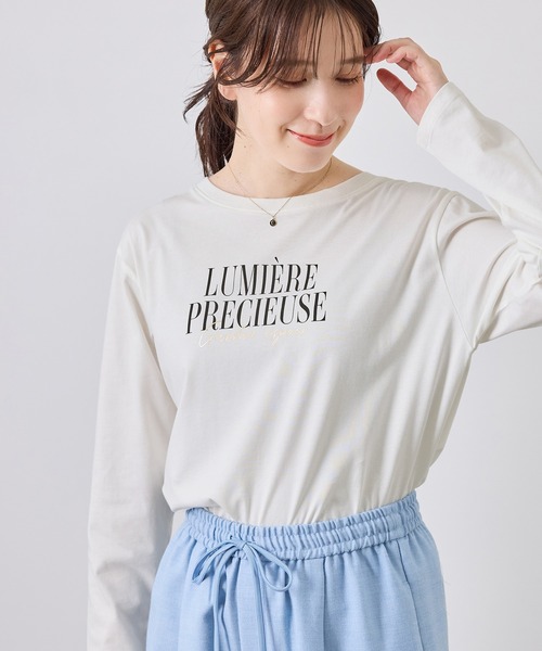 ROPE' PICNIC(ロペピクニック)の「アソートプリントロングスリーブTシャツ(Tシャツ/カットソー・レディース・ホワイト系その他/ホワイト/ピンク・FREE)」の2枚目の写真