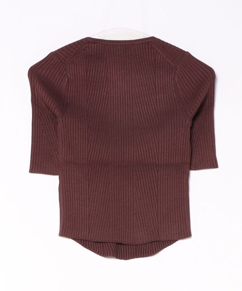 ALLSAINTS(オールセインツ)の「CRUZ HALLY RIBBED KNIT TOP | CRUZ HALLY リブ ニット トップ(ニット/セーター・レディース・ブラウン系その他・XS)」の2枚目の写真