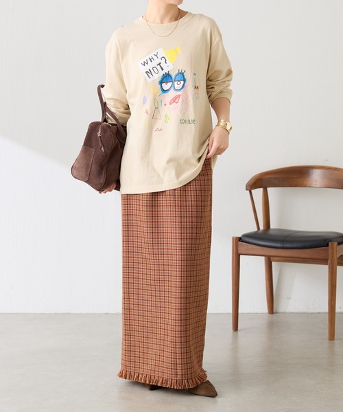 COLLAGE GALLARDAGALANTE(コラージュガリャルダガランテ)の「The NERDYS x COLLAGE 別注ロンT(Tシャツ/カットソー・レディース・ベージュ/オフホワイト・M)」の11枚目の写真