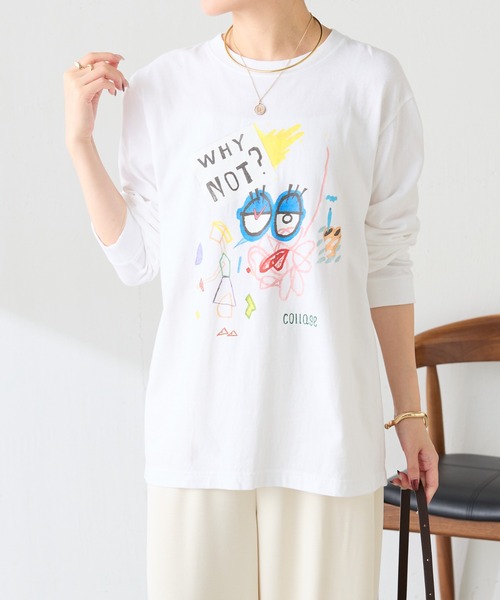 COLLAGE GALLARDAGALANTE(コラージュガリャルダガランテ)の「The NERDYS x COLLAGE 別注ロンT(Tシャツ/カットソー・レディース・ベージュ/オフホワイト・M)」の22枚目の写真