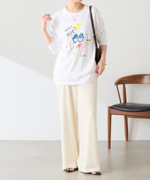 COLLAGE GALLARDAGALANTE(コラージュガリャルダガランテ)の「The NERDYS x COLLAGE 別注ロンT(Tシャツ/カットソー・レディース・ベージュ/オフホワイト・M)」の16枚目の写真