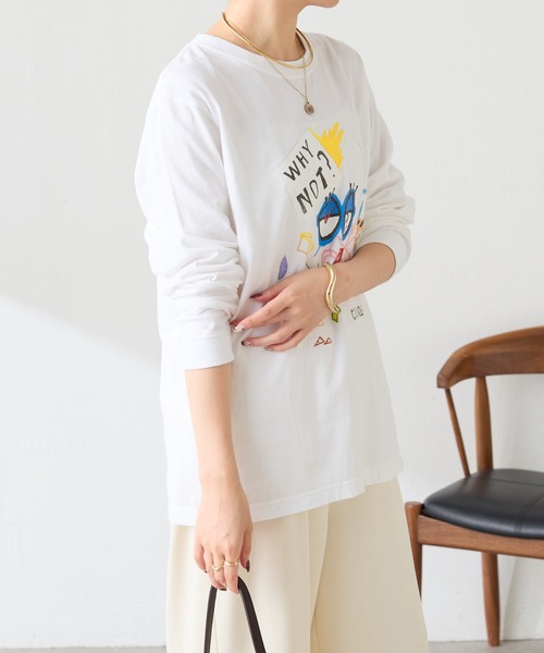 COLLAGE GALLARDAGALANTE(コラージュガリャルダガランテ)の「The NERDYS x COLLAGE 別注ロンT(Tシャツ/カットソー・レディース・ベージュ/オフホワイト・M)」の21枚目の写真