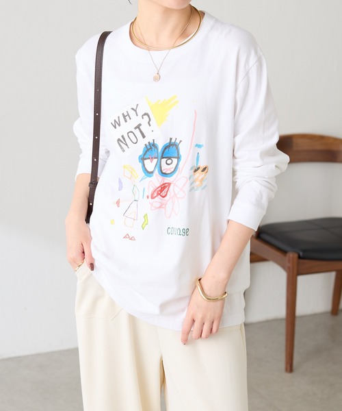 COLLAGE GALLARDAGALANTE(コラージュガリャルダガランテ)の「The NERDYS x COLLAGE 別注ロンT(Tシャツ/カットソー・レディース・ベージュ/オフホワイト・M)」の17枚目の写真