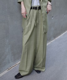 Ameri（アメリ）の「YARN DYED CHECK WIDE STRAIGHT PANTS（その他パンツ）」