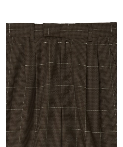 Ameri(アメリ)の「YARN DYED CHECK WIDE STRAIGHT PANTS(その他パンツ・レディース・ブラウン/グレー/ライトグリーン・SMALL/MEDIUM)」の8枚目の写真