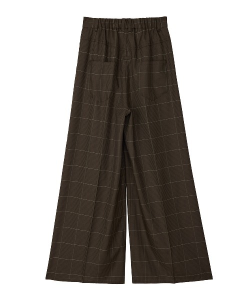 Ameri(アメリ)の「YARN DYED CHECK WIDE STRAIGHT PANTS(その他パンツ・レディース・ブラウン/グレー/ライトグリーン・SMALL/MEDIUM)」の6枚目の写真