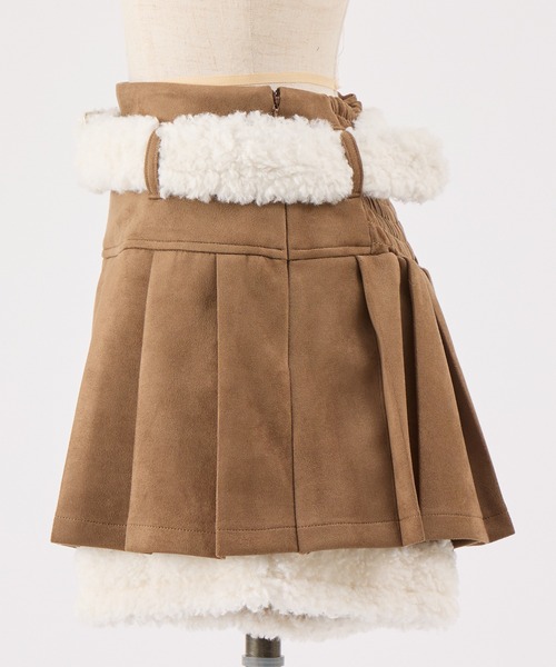 one after another NICE CLAUP(ワンアフターアナザーナイスクラップ)の「【セットアップ可能/ジャケット別売り】プリーツミニスカパン(スカート・レディース・ブラウン/アイボリー/ブラック系その他・SMALL/MEDIUM)」の7枚目の写真
