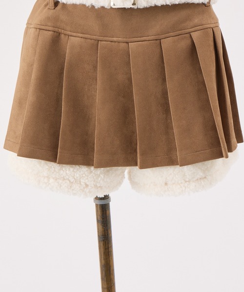 one after another NICE CLAUP(ワンアフターアナザーナイスクラップ)の「【セットアップ可能/ジャケット別売り】プリーツミニスカパン(スカート・レディース・ブラウン/アイボリー/ブラック系その他・SMALL/MEDIUM)」の11枚目の写真