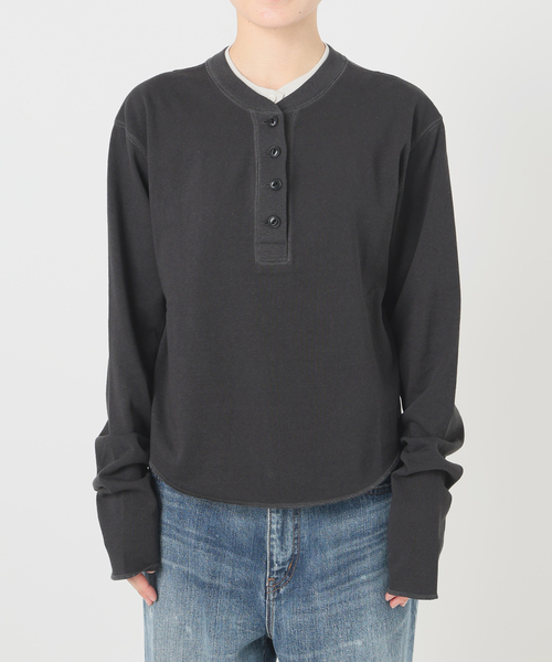 FRAMeWORK（フレームワーク）の「ダブルヘンリーネック（Tシャツ/カットソー・レディース・チャコールグレー/アイボリー/ホワイト・FREE）」の20枚目の写真