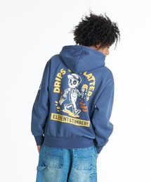 ELEMENT メンズ TIMBER DRIPS ZIP HOOD パーカー 【2026年秋冬モデル】/エレメントバックプリントジップアップフーディー