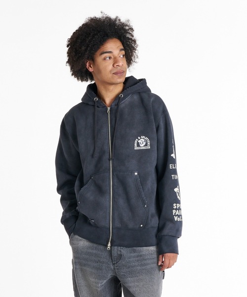 ELEMENT(エレメント)の「ELEMENT メンズ TIMBER DRIPS ZIP HOOD パーカー 【2026年秋冬モデル】/エレメントバックプリントジップアップフーディー(パーカー・メンズ・ネイビー/ブラック系その他/グレー系その他・MEDIUM/X-LARGE/LARGE)」の9枚目の写真