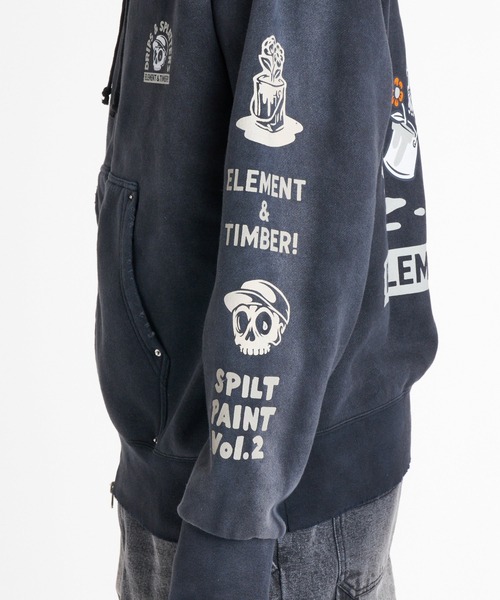ELEMENT(エレメント)の「ELEMENT メンズ TIMBER DRIPS ZIP HOOD パーカー 【2026年秋冬モデル】/エレメントバックプリントジップアップフーディー(パーカー・メンズ・ネイビー/ブラック系その他/グレー系その他・MEDIUM/X-LARGE/LARGE)」の11枚目の写真