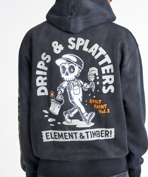 ELEMENT(エレメント)の「ELEMENT メンズ TIMBER DRIPS ZIP HOOD パーカー 【2026年秋冬モデル】/エレメントバックプリントジップアップフーディー(パーカー・メンズ・ネイビー/ブラック系その他/グレー系その他・MEDIUM/X-LARGE/LARGE)」の12枚目の写真