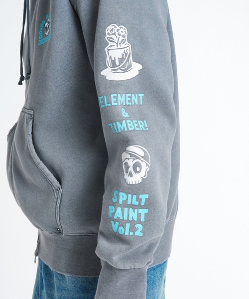 ELEMENT(エレメント)の「ELEMENT メンズ TIMBER DRIPS ZIP HOOD パーカー 【2026年秋冬モデル】/エレメントバックプリントジップアップフーディー(パーカー・メンズ・ネイビー/ブラック系その他/グレー系その他・MEDIUM/X-LARGE/LARGE)」の17枚目の写真