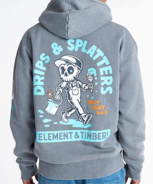 ELEMENT(エレメント)の「ELEMENT メンズ TIMBER DRIPS ZIP HOOD パーカー 【2026年秋冬モデル】/エレメントバックプリントジップアップフーディー(パーカー・メンズ・ネイビー/ブラック系その他/グレー系その他・MEDIUM/X-LARGE/LARGE)」の21枚目の写真