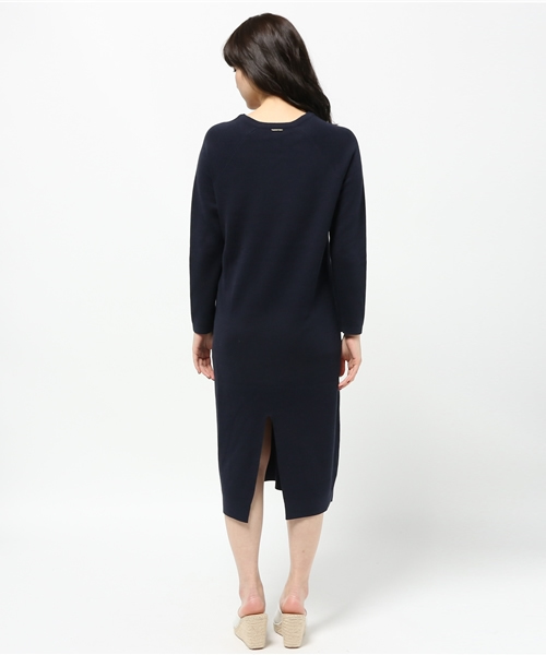 CAPRICIEUX LE'MAGE(カプリシューレマージュ)の「Vネックミラノリブアンクルワンピース(ワンピース・レディース・グレー/ネイビー・FREE)」の5枚目の写真