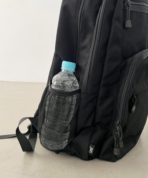 Lee（リー）の「Lee.撥水ポリエステル フロントメッシュリュック.2層式 バックパック（バックパック/リュック・レディース・ブラック×グリーン/ブラック×ブラック/ブラック×ピンク/ブラック×ホワイト/ブラック×パープル・FREE）」の8枚目の写真
