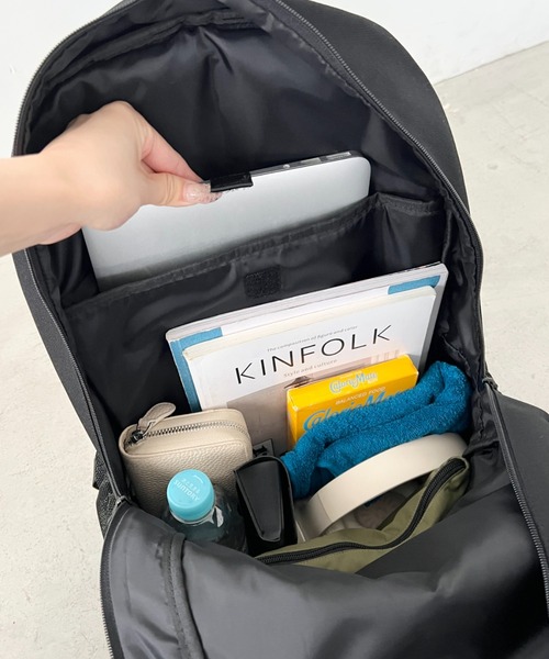 Lee（リー）の「Lee.撥水ポリエステル フロントメッシュリュック.2層式 バックパック（バックパック/リュック・レディース・ブラック×グリーン/ブラック×ブラック/ブラック×ピンク/ブラック×ホワイト/ブラック×パープル・FREE）」の18枚目の写真