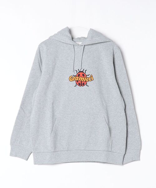 Gramicci（グラミチ）の「LADYBUG HOODED SWEATSHIRT｜レディバグフーデッドスウェットシャツ（パーカー・メンズ・イエロー/ブラウン/ヘザーグレー・M/L/XL/2XL/S）」の2枚目の写真