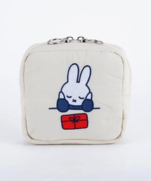 Dick Bruna（ディックブルーナ）の「"11"≪Dick Bruna≫miffy 2ポケット パフ スクエアポーチ（ポーチ）」