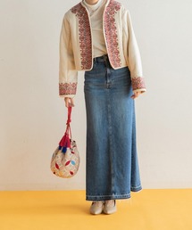 DRIP STUDIO（ドリップスタジオ）の「【WOMEN】LEIN  襟ぐり刺繍裏ボアキルトジャケット（その他アウター）」