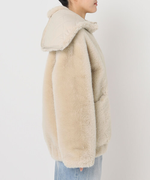 plage(プラージュ)の「《WEB限定追加》Vegancode / ヴィ―ガンコード FAUX FUR ブルゾン(その他アウター・レディース・アイボリー・FREE)」の8枚目の写真