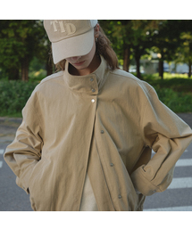 Convertible collar cotton blouson [TIFA05JP01]_Beige