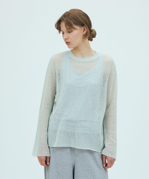 GALERIE VIE（ギャルリー ヴィー）の「モンゴルカシミヤ クルーネックプルオーバー（ニット/セーター・レディース・カーキ/ライトグリーン・FREE）」の9枚目の写真