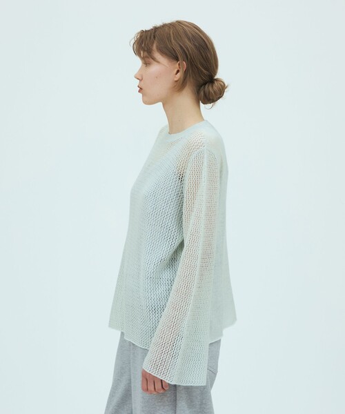 GALERIE VIE（ギャルリー ヴィー）の「モンゴルカシミヤ クルーネックプルオーバー（ニット/セーター・レディース・カーキ/ライトグリーン・FREE）」の8枚目の写真