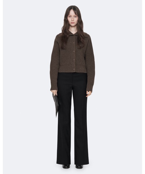 ALLSAINTS(オールセインツ)の「CARON CROPPED MERINO WOOL CARDIGAN | CARON クロップド メリノ ウール カーディガン(カーディガン/ボレロ・レディース・ブラウン系その他・L/M/S/XS)」の2枚目の写真