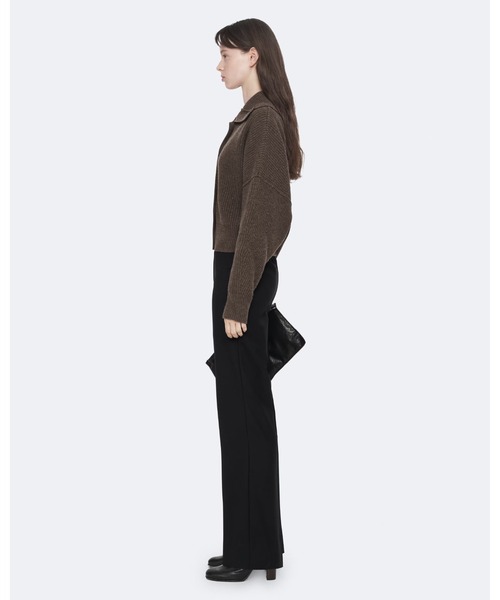 ALLSAINTS(オールセインツ)の「CARON CROPPED MERINO WOOL CARDIGAN | CARON クロップド メリノ ウール カーディガン(カーディガン/ボレロ・レディース・ブラウン系その他・L/M/S/XS)」の3枚目の写真
