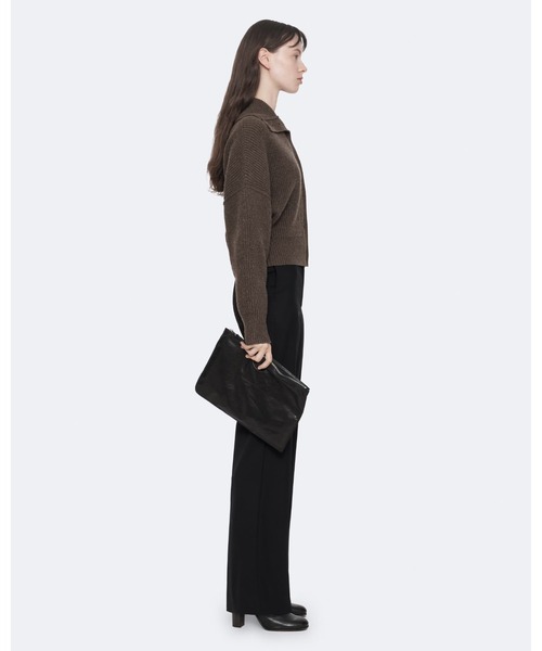 ALLSAINTS(オールセインツ)の「CARON CROPPED MERINO WOOL CARDIGAN | CARON クロップド メリノ ウール カーディガン(カーディガン/ボレロ・レディース・ブラウン系その他・L/M/S/XS)」の5枚目の写真