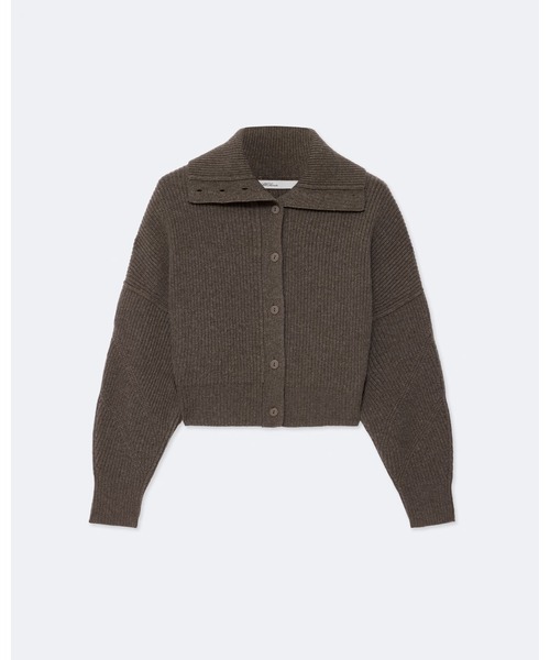 ALLSAINTS(オールセインツ)の「CARON CROPPED MERINO WOOL CARDIGAN | CARON クロップド メリノ ウール カーディガン(カーディガン/ボレロ・レディース・ブラウン系その他・L/M/S/XS)」の7枚目の写真