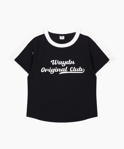 WAYDN(ウェイドゥン)の「82 クロップド トラックトップス ショートスリーブ ブラック(Tシャツ/カットソー・レディース・その他・SMALL/MEDIUM)」の5枚目の写真