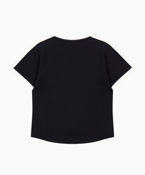 WAYDN(ウェイドゥン)の「82 クロップド トラックトップス ショートスリーブ ブラック(Tシャツ/カットソー・レディース・その他・SMALL/MEDIUM)」の6枚目の写真