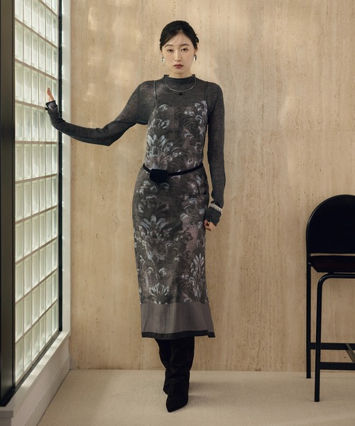LAULEN(ローレン)の「artistic damask camisole dress /アーティスティックダマスクキャミソールドレス(ワンピース・レディース・ブラウン/グレー・S/M)」の20枚目の写真