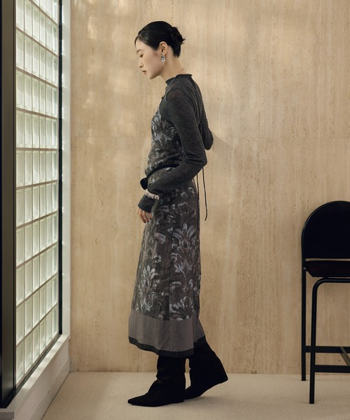 LAULEN(ローレン)の「artistic damask camisole dress /アーティスティックダマスクキャミソールドレス(ワンピース・レディース・ブラウン/グレー・S/M)」の19枚目の写真