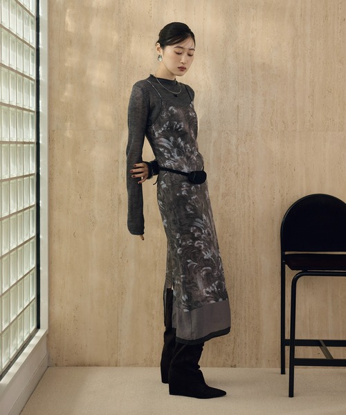 LAULEN(ローレン)の「artistic damask camisole dress /アーティスティックダマスクキャミソールドレス(ワンピース・レディース・ブラウン/グレー・S/M)」の16枚目の写真