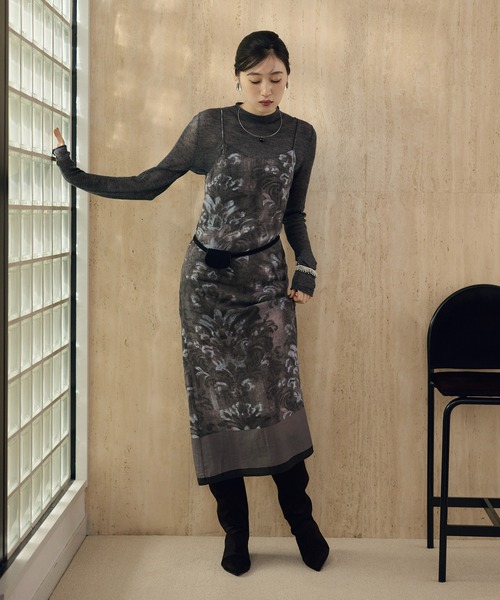 LAULEN(ローレン)の「artistic damask camisole dress /アーティスティックダマスクキャミソールドレス(ワンピース・レディース・ブラウン/グレー・S/M)」の15枚目の写真
