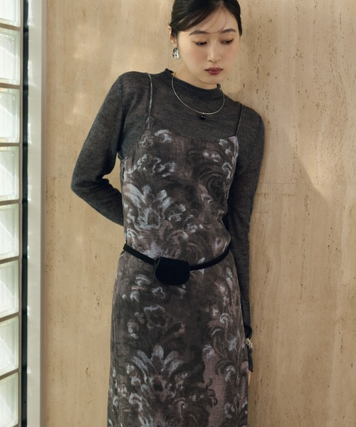 LAULEN(ローレン)の「artistic damask camisole dress /アーティスティックダマスクキャミソールドレス(ワンピース・レディース・ブラウン/グレー・S/M)」の14枚目の写真