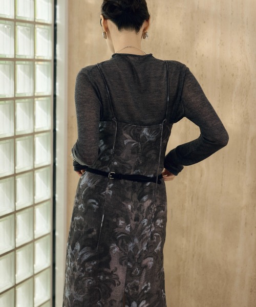 LAULEN(ローレン)の「artistic damask camisole dress /アーティスティックダマスクキャミソールドレス(ワンピース・レディース・ブラウン/グレー・S/M)」の12枚目の写真