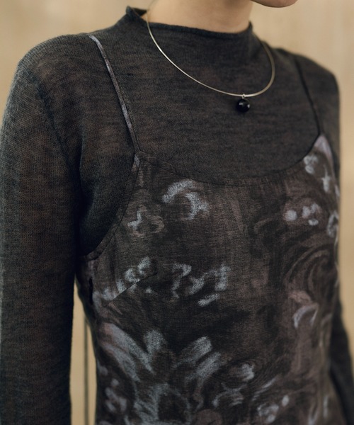 LAULEN(ローレン)の「artistic damask camisole dress /アーティスティックダマスクキャミソールドレス(ワンピース・レディース・ブラウン/グレー・S/M)」の8枚目の写真
