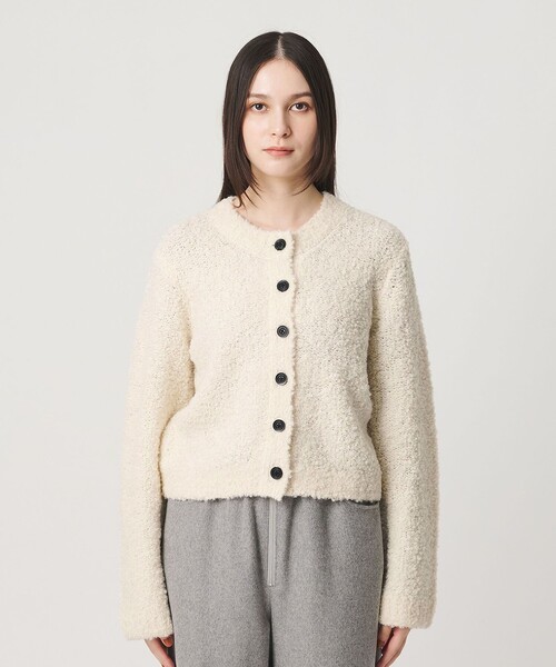 BEAUTY&YOUTH UNITED ARROWS(ビューティーアンドユースユナイテッドアローズ)の「アルパカブレンド ブークレ ニットカーディガン(カーディガン/ボレロ・レディース・ブラック/オフホワイト/オレンジ・FREE)」の13枚目の写真