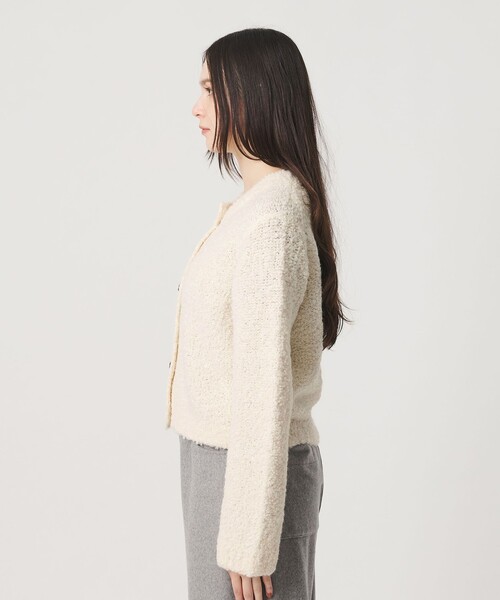 BEAUTY&YOUTH UNITED ARROWS(ビューティーアンドユースユナイテッドアローズ)の「アルパカブレンド ブークレ ニットカーディガン(カーディガン/ボレロ・レディース・ブラック/オフホワイト/オレンジ・FREE)」の14枚目の写真