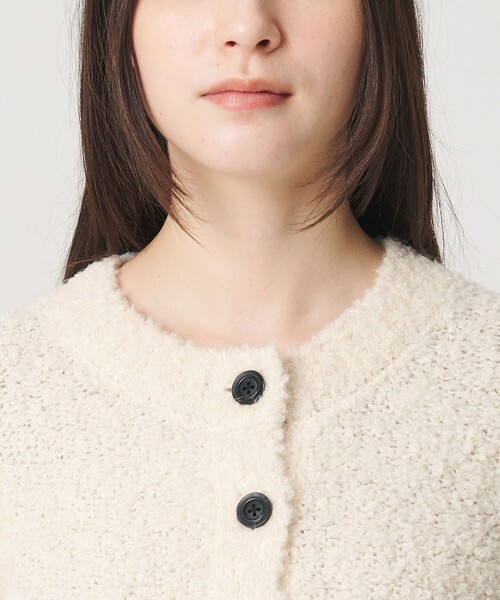 BEAUTY&YOUTH UNITED ARROWS(ビューティーアンドユースユナイテッドアローズ)の「アルパカブレンド ブークレ ニットカーディガン(カーディガン/ボレロ・レディース・ブラック/オフホワイト/オレンジ・FREE)」の16枚目の写真
