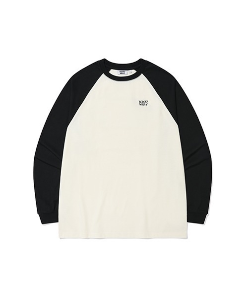 Wacky WiLLy(ワッキーウィリー)の「RAGLAN LONG SLEEVE T-SHIRT(Tシャツ/カットソー・メンズ・ブラック/バーガンディー・SMALL/MEDIUM/LARGE/X-LARGE)」の2枚目の写真