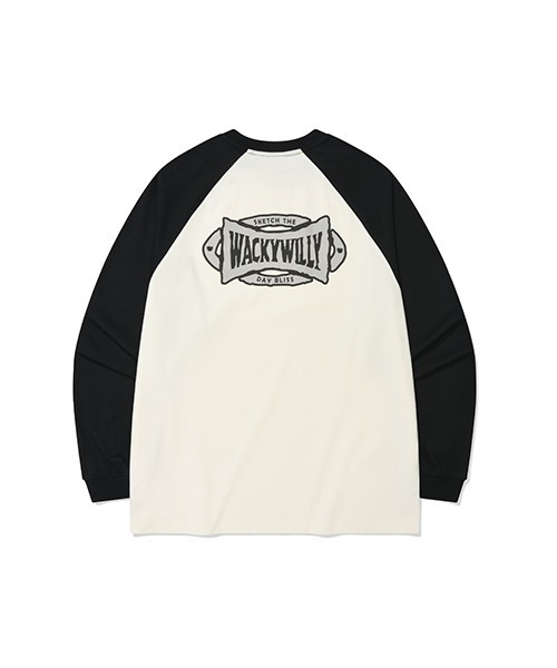 Wacky WiLLy(ワッキーウィリー)の「RAGLAN LONG SLEEVE T-SHIRT(Tシャツ/カットソー・メンズ・ブラック/バーガンディー・SMALL/MEDIUM/LARGE/X-LARGE)」の4枚目の写真