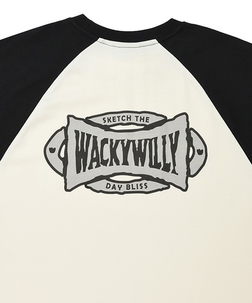 Wacky WiLLy(ワッキーウィリー)の「RAGLAN LONG SLEEVE T-SHIRT(Tシャツ/カットソー・メンズ・ブラック/バーガンディー・SMALL/MEDIUM/LARGE/X-LARGE)」の7枚目の写真