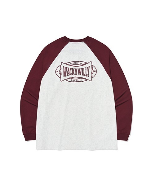 Wacky WiLLy(ワッキーウィリー)の「RAGLAN LONG SLEEVE T-SHIRT(Tシャツ/カットソー・メンズ・ブラック/バーガンディー・SMALL/MEDIUM/LARGE/X-LARGE)」の10枚目の写真
